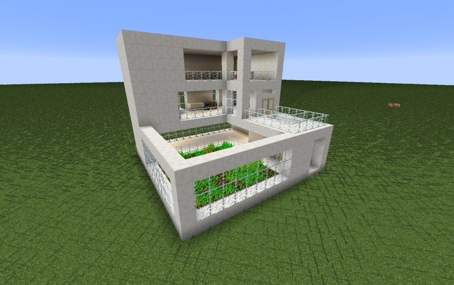 Casas Minecraft: Mansão de vidro