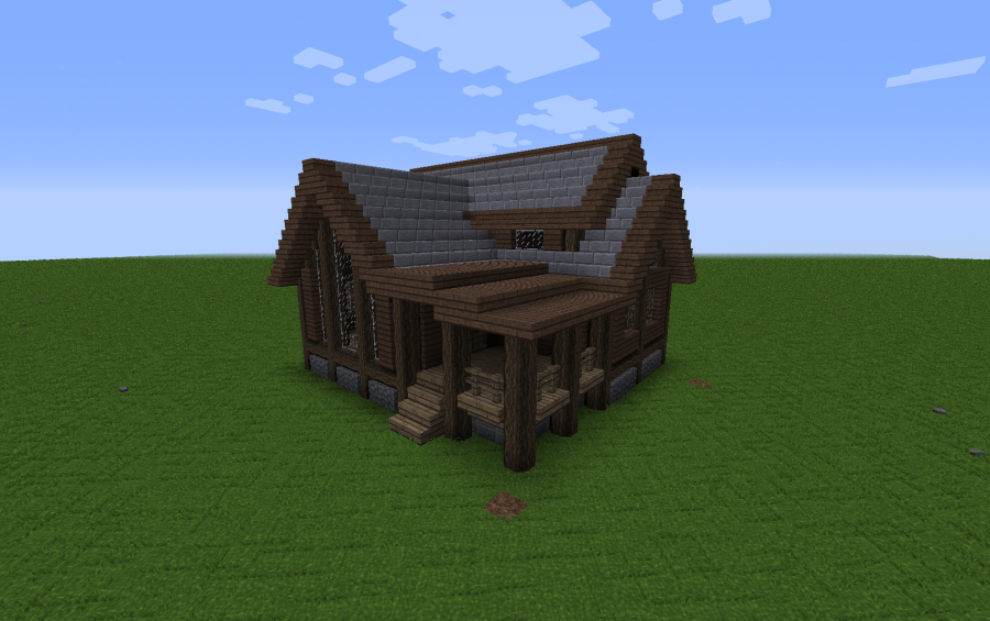 medieval minecraft spruce house