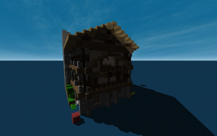 minecraft medieval house large roof