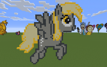 my little pony minecraft pixel art derpy