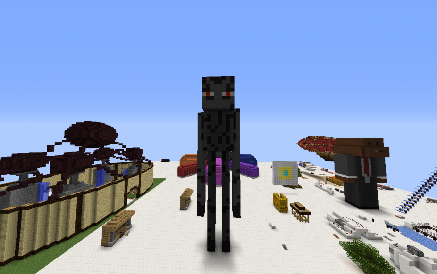 Enderman Statue - Blueprints for MineCraft Houses, Castles, Towers, and  more