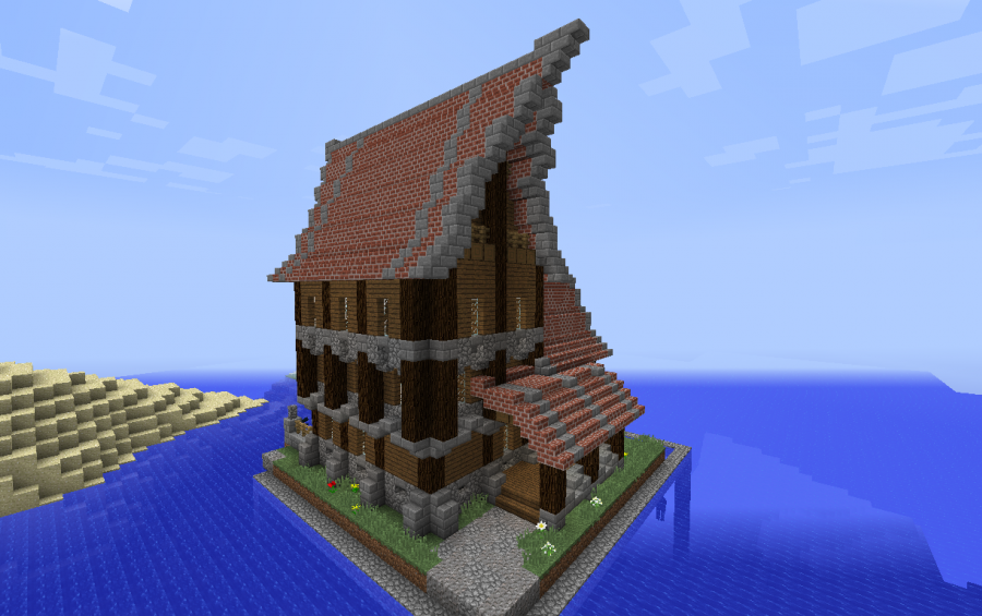 minecraft medieval family house
