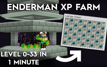 Simple Enderman XP farm 1.17 Minecraft Bedrock/Pocket Edition