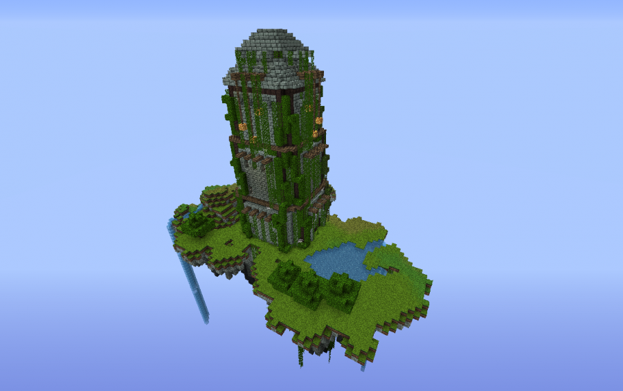 floating mage tower minecraft schematic