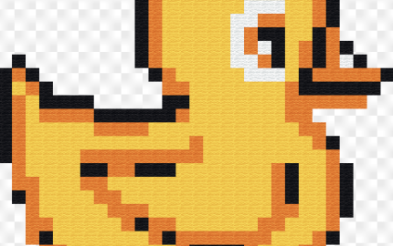 Duck pixel art, creation #20332