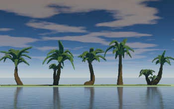 Bundle 5 Minecraft Palm Trees - Realistic