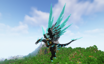 Minecraft Diamond Dragon Statue