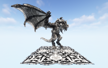 Minecraft Coal Dragon Statue