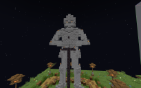 Minecraft knight statue