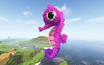 Minecraft Seahorse Statue Free