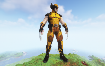 Minecraft Wolverine Statue