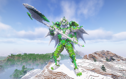 Minecraft White Demon Statue Free, creation #22076