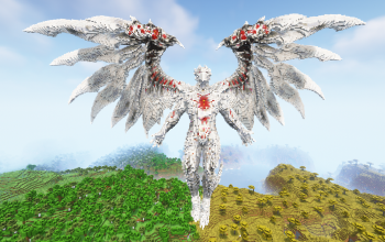 Minecraft Silver Dragonkin Statue