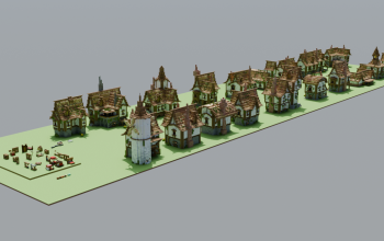 Incredible 20 medieval houses bundle