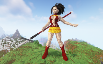 Minecraft Momo Yaoyorozu Statue