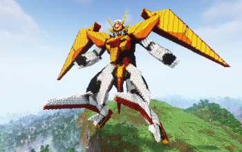 Minecraft Arios Gundam Statue