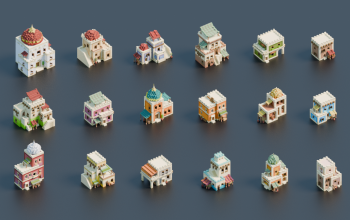 Bundle of 18 Egyptian Houses