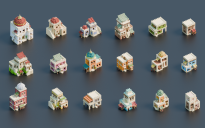 Bundle of 18 Egyptian Houses