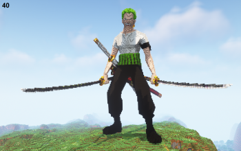 Minecraft Zoro Statue