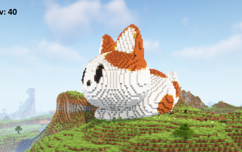 Minecraft Kitty Cat Statue Free