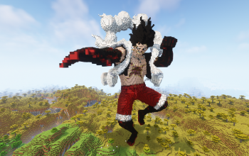 Minecraft Luffy Gear 4 Statue