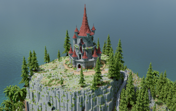 Minecraft Medieval Red Castle