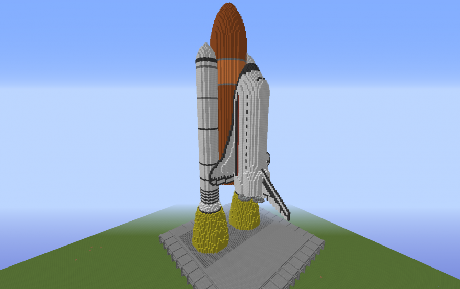 как сделать посадочный модуль для ракеты в майнкрафт #8