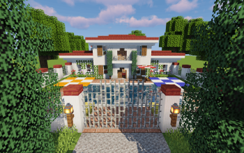 Cosy Mediterranean Villa - (Java/Bedrock/Schematic/Litematic)