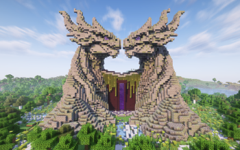 Minecraft Dragon Nether Portal Statue V13