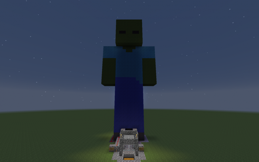 minecraft zombie statue