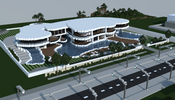 Minecraft Modern Mansion Schematic   Large Picture 7012 