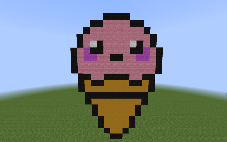 Ice cream minecraft. Мороженое майн постройка. Мороженое в МАЙНКРАФТЕ. Постройка мороженого в МАЙНКРАФТЕ. Мороженое постройка.