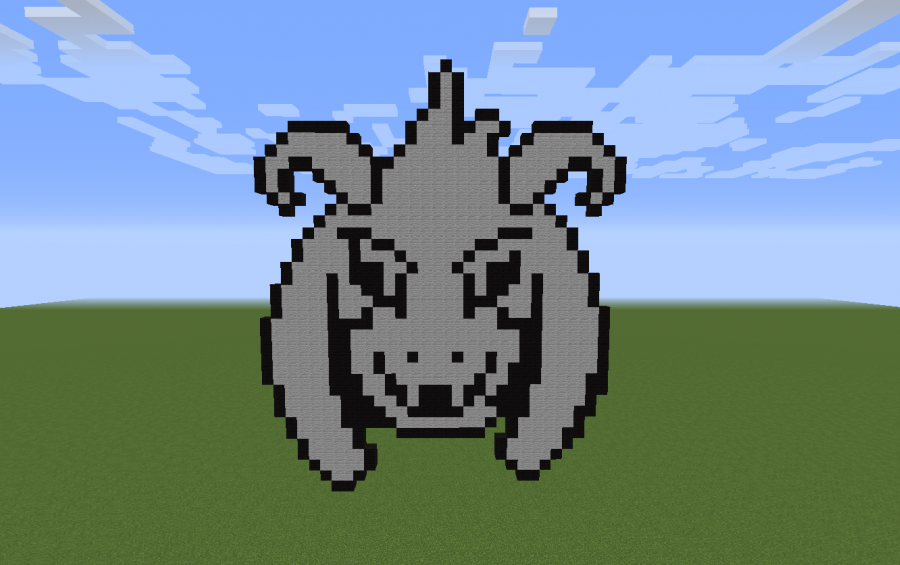 Asriel Dreemurr Head Pixel Art, creation #8310