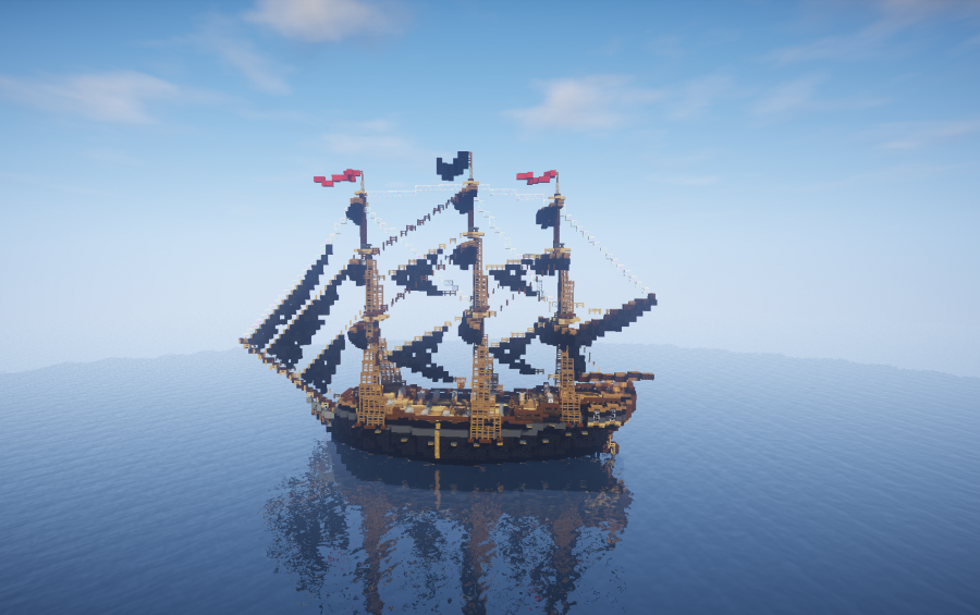 minecraft pirate ship schematic