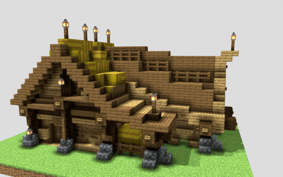 minecraft medieval stables