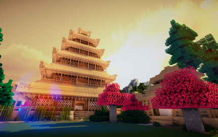 Minecraft  How to Build a Japanese Pagoda Tutorial 