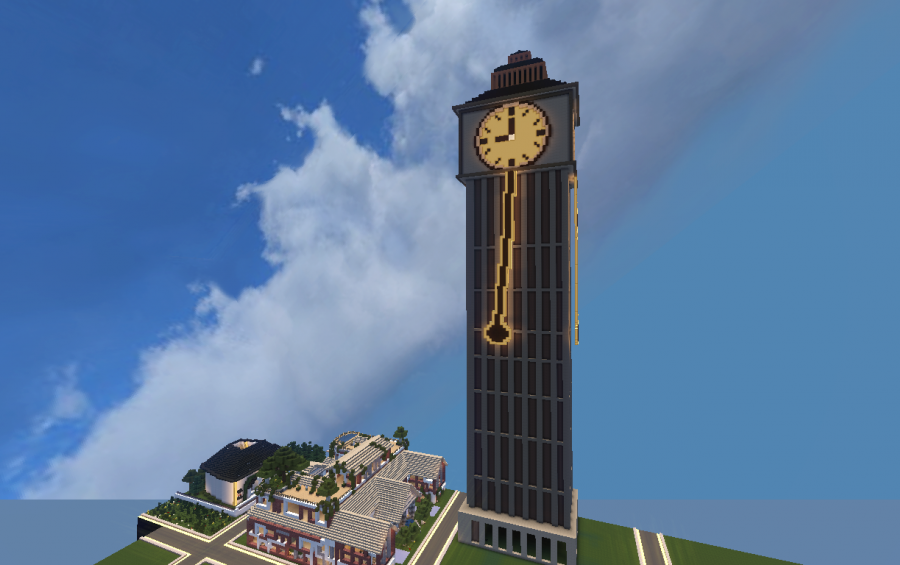 skyisland clock tower minecraft