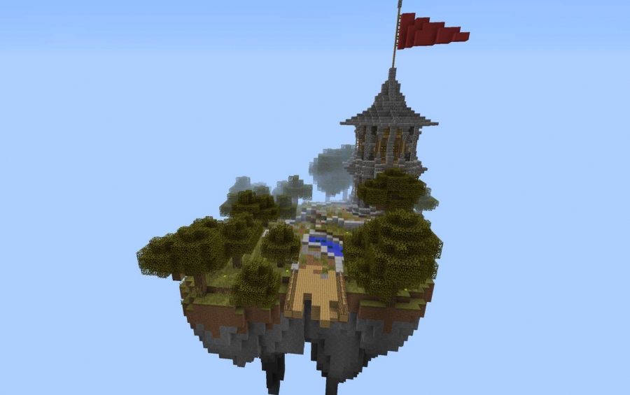 minecraft floating castle map