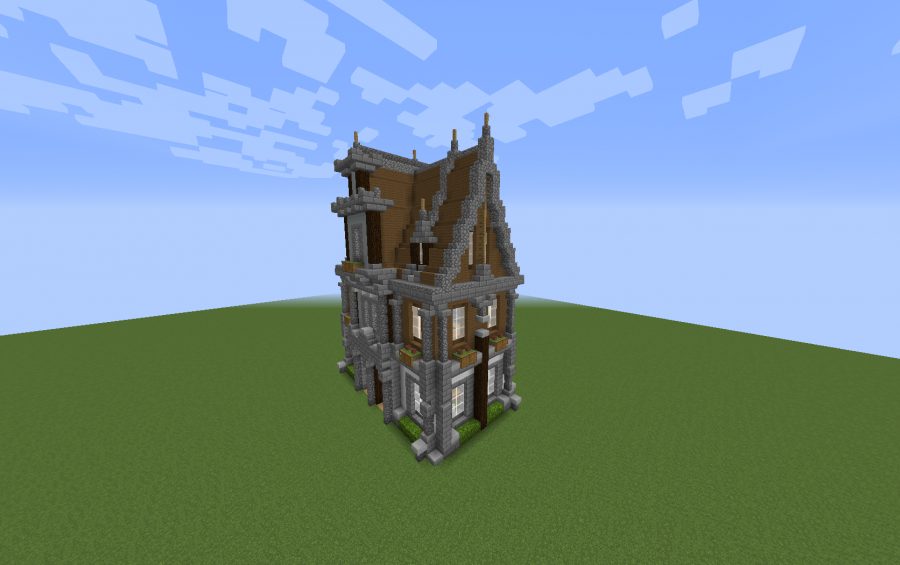 medieval house minecraft duplex